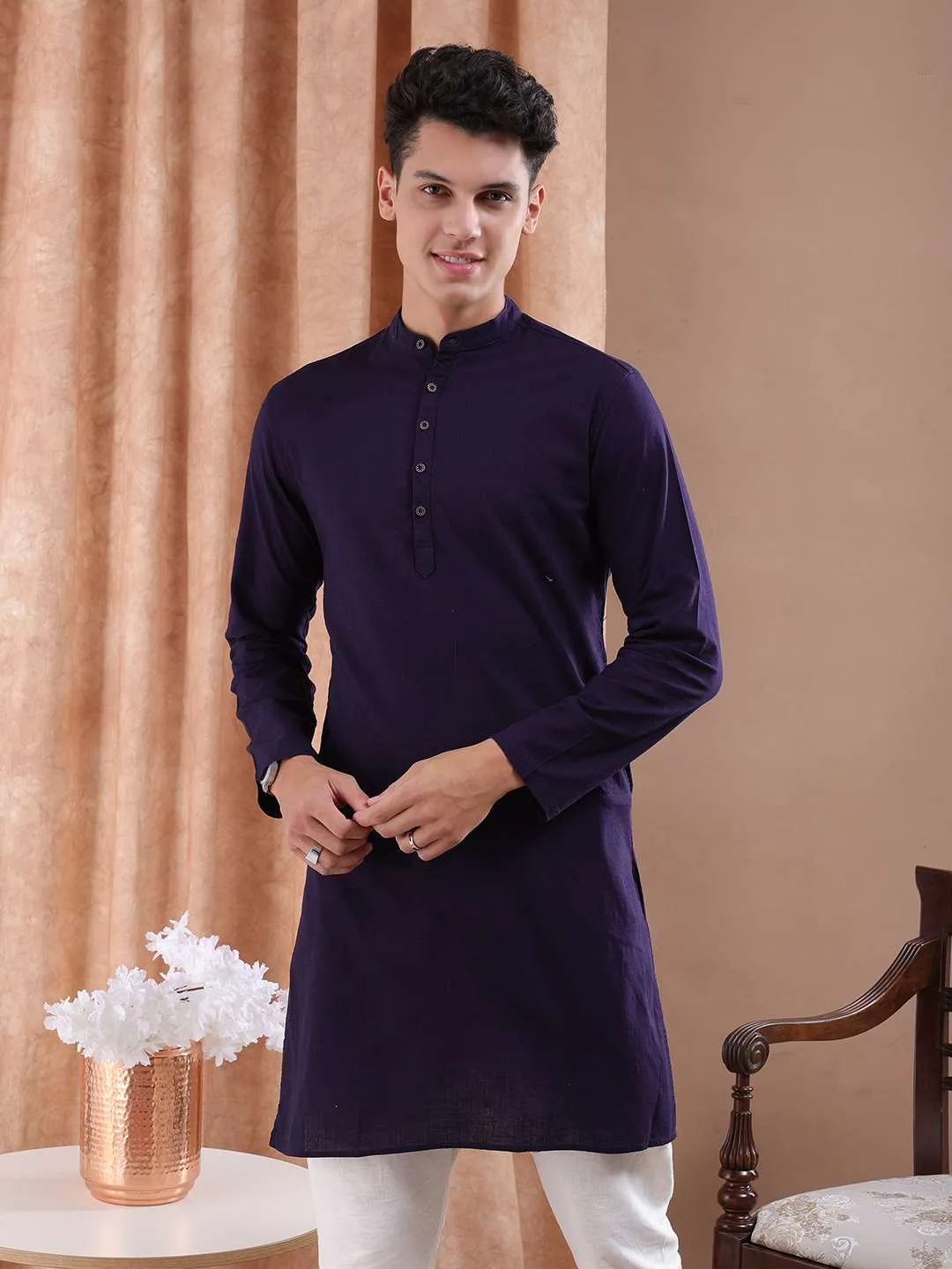 Men Basic Long Kurta