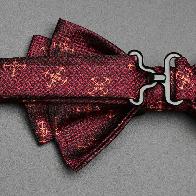 Men's Casual Burgundy Voyager Rudder Bow Tie