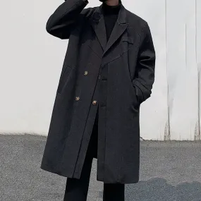 Mid-length Double-breasted Casual Coat