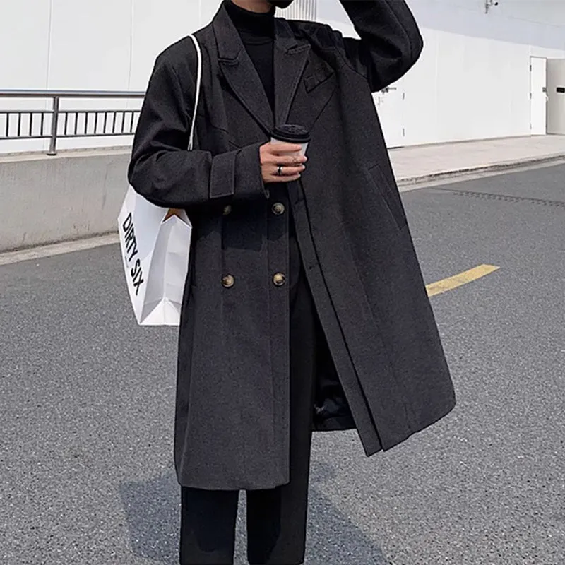 Mid-length Double-breasted Casual Coat