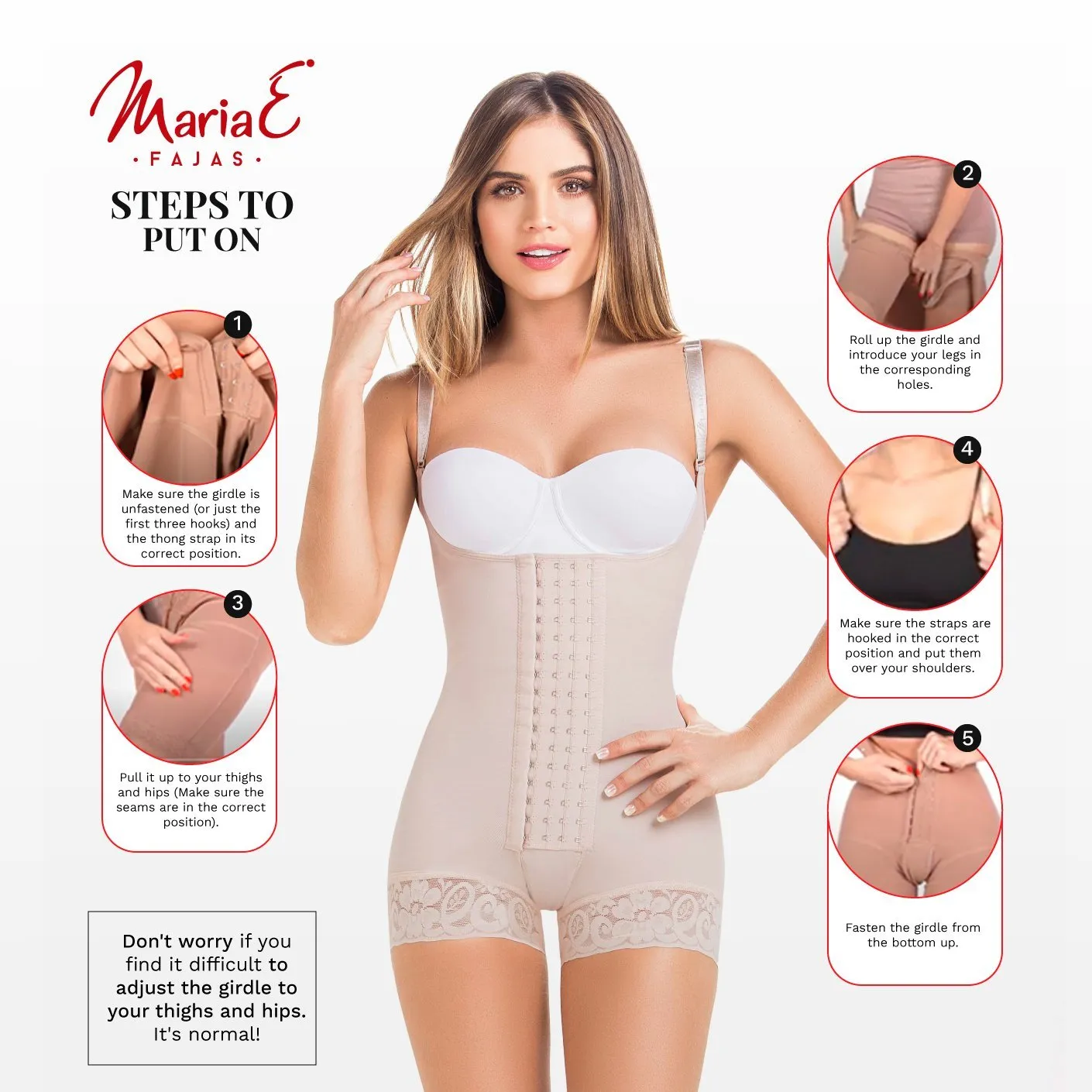 Mid-Thigh Colombian Post Surgery Open Bust Bodysuit Fajas MaríaE 9334