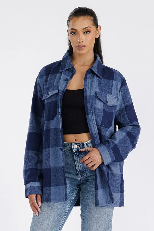 My Boyfriend's Oversized Soft Flannel Shacket