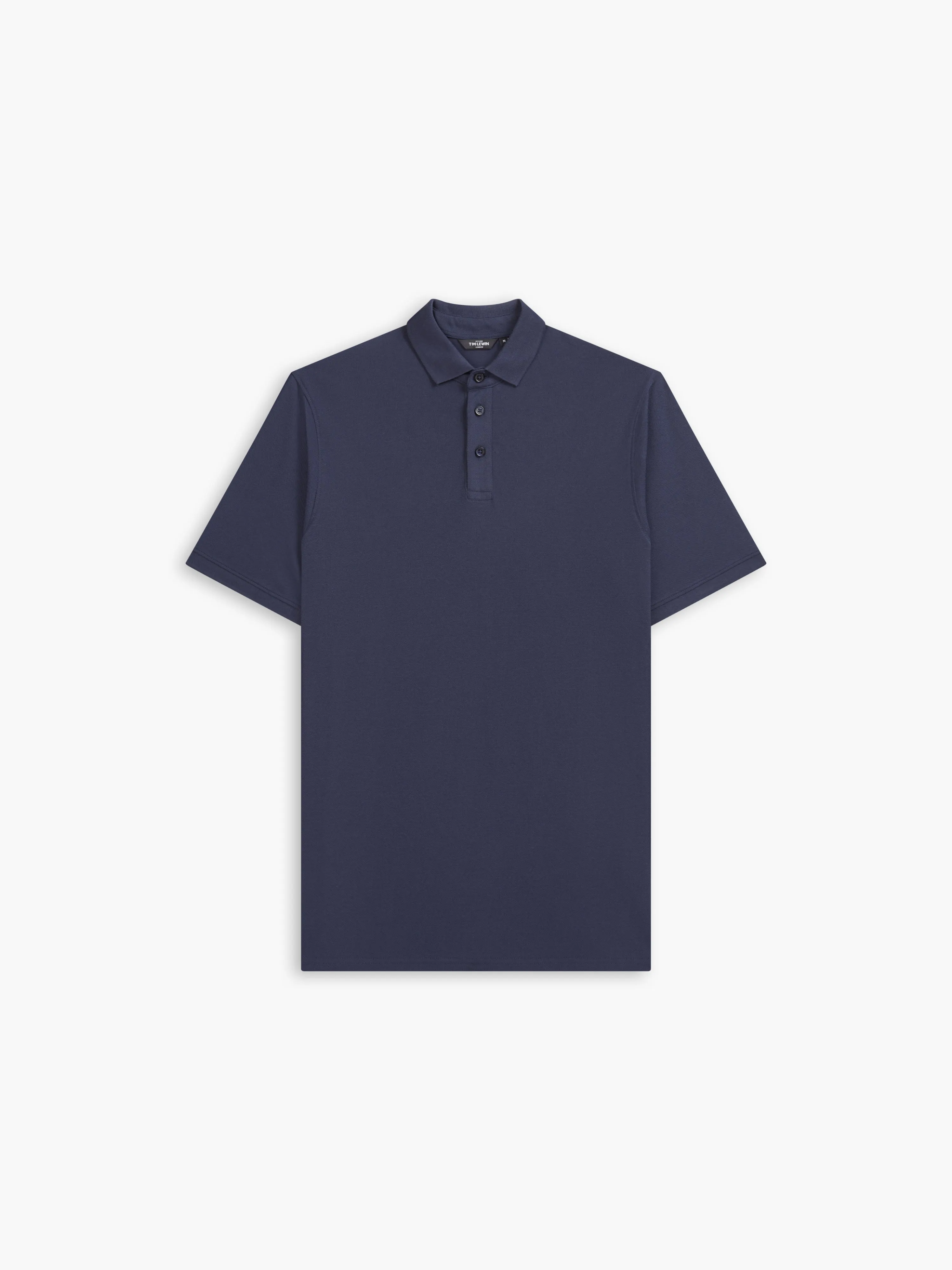 Navy Blue Pique Egyptian Cotton Polo