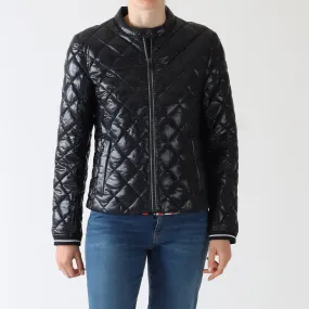 Navy Diamond Quilted Jacket