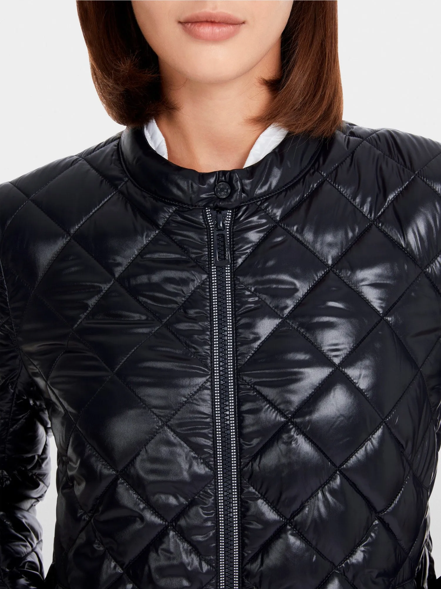 Navy Diamond Quilted Jacket