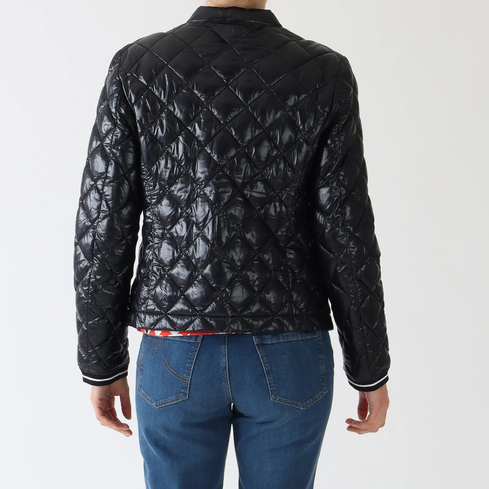 Navy Diamond Quilted Jacket