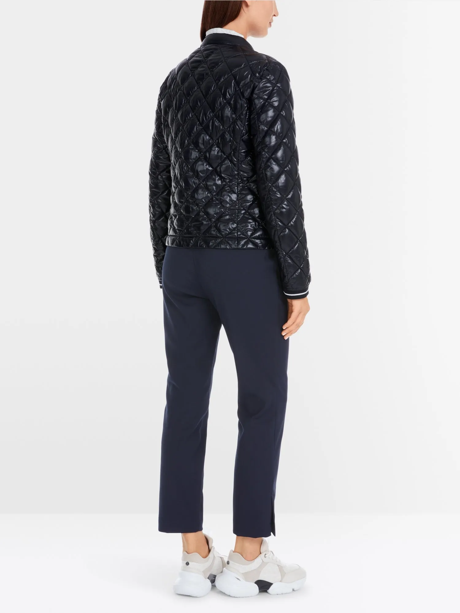 Navy Diamond Quilted Jacket