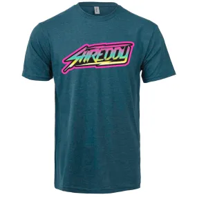 Neon Logo Bi-Blend Shirt Cyan Black (Mens)