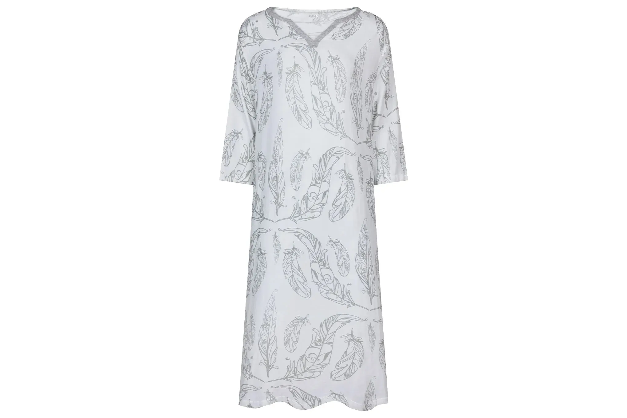 Nest Designs Women's Bamboo Sleeping Tunic - Feather White