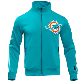 NFL MIAMI DOLPHINS CLASSIC MEN'S DK TRACK JACKET (TEAL)