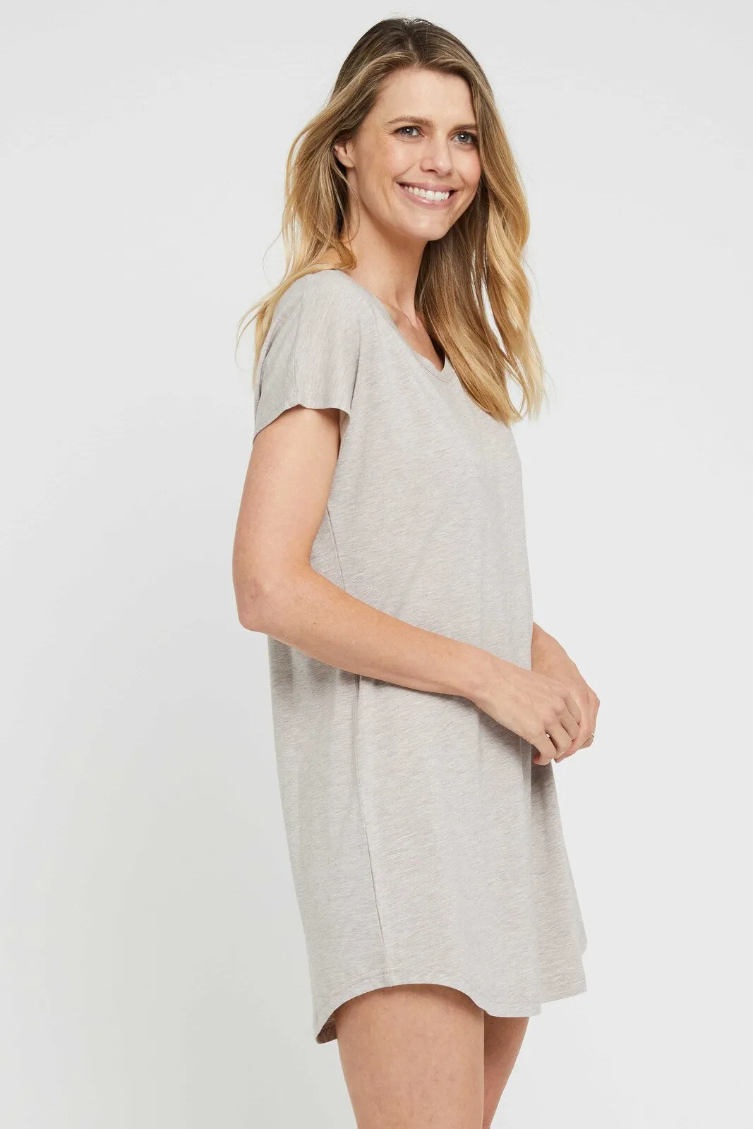 Niah Night Dress - Oatmeal