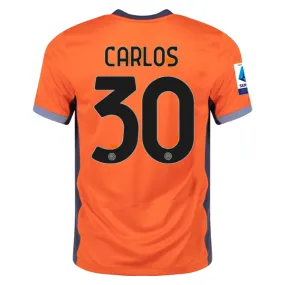 Nike Inter Milan Carlos Third Jersey w/ Serie A   Copa Italia Patches 23/24 (Safety Orange/Thunder Blue)