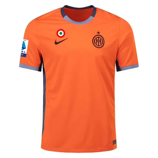 Nike Inter Milan Carlos Third Jersey w/ Serie A   Copa Italia Patches 23/24 (Safety Orange/Thunder Blue)