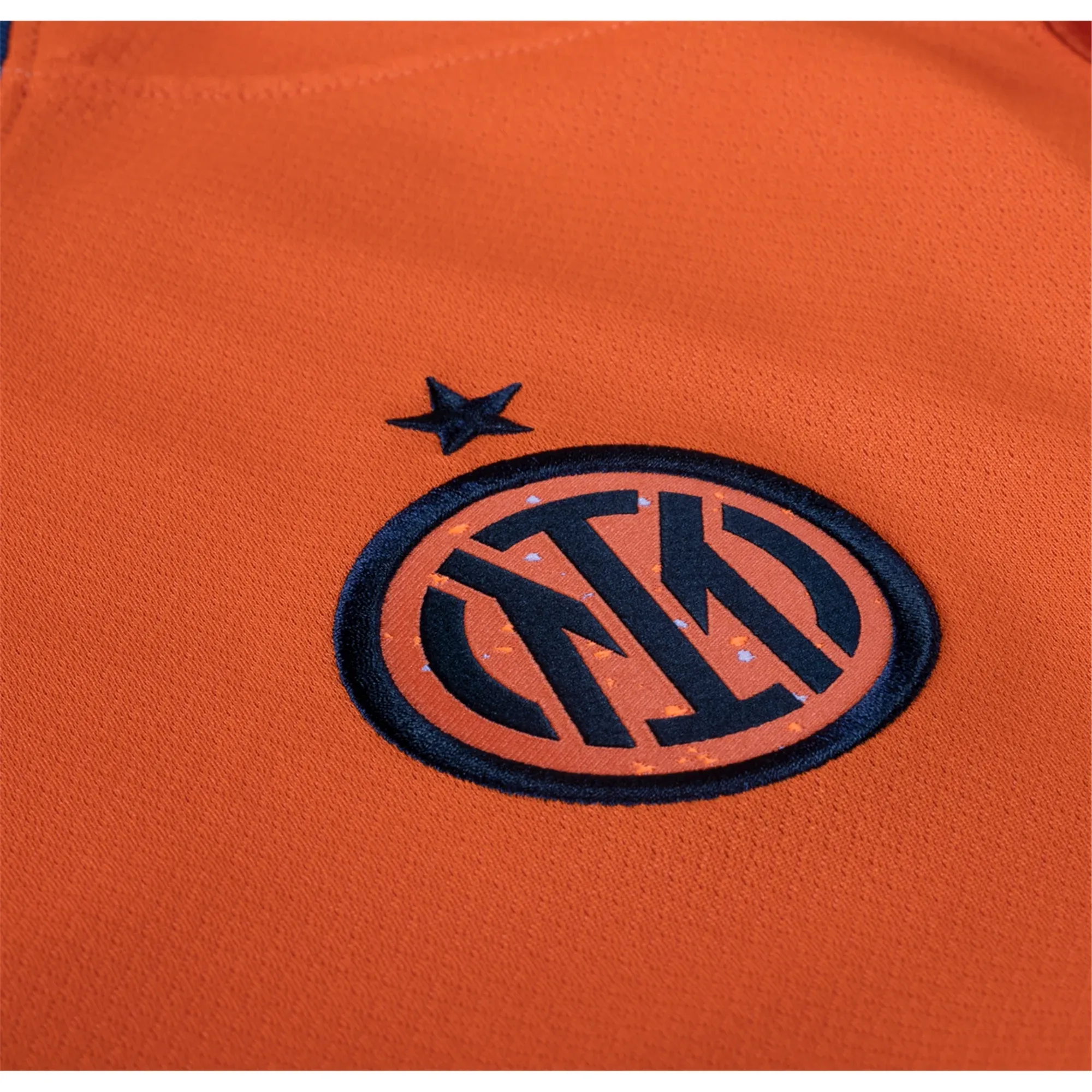 Nike Inter Milan Davy Klaassen Third Jersey w/ Champions League Patches 23/24 (Safety Orange/Thunder Blue)