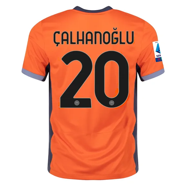 Nike Inter Milan Hakan Çalhanoğlu Third Jersey w/ Serie A   Copa Italia Patches 23/24 (Safety Orange/Thunder Blue)