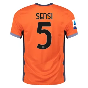 Nike inter Milan Stefano Sensi Third Jersey w/ Serie A   Copa Italia Patches 23/24 (Safety Orange/Thunder Blue)