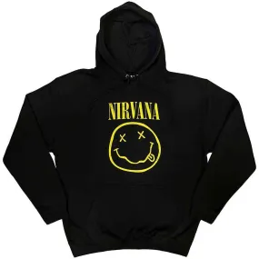 Nirvana Unisex Pullover Hoodie - Yellow Happy Face