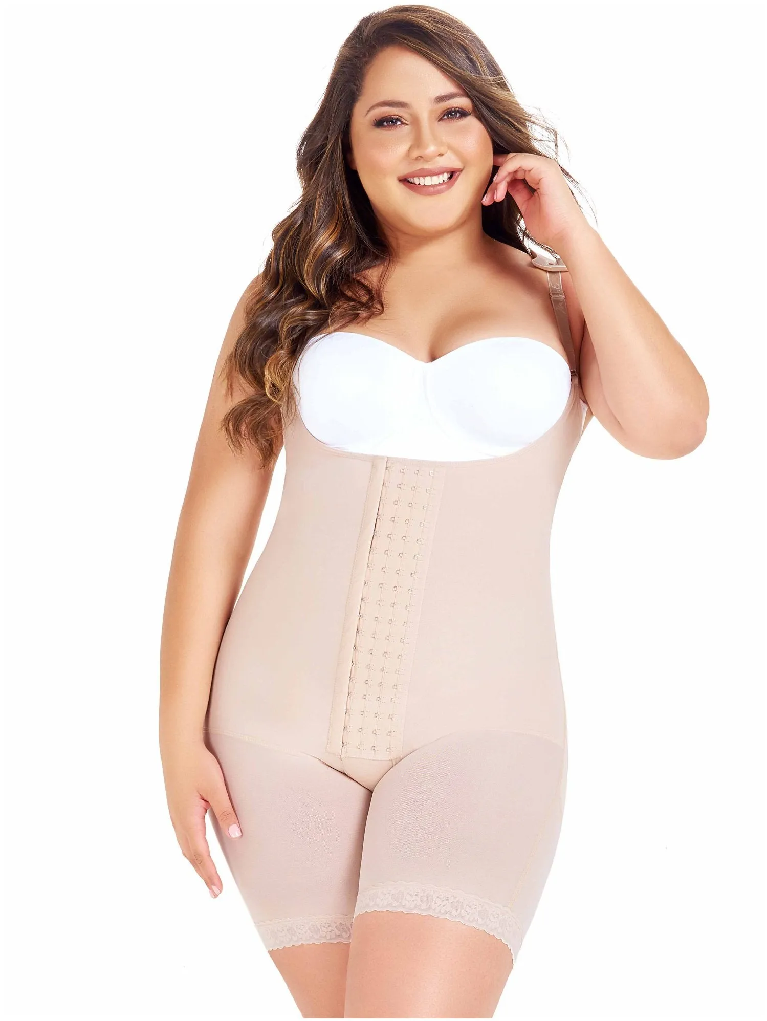 Open Bust Colombian Postpartum Butt Lifter Shapewear Bodysuit Fajas MaríaE 9182