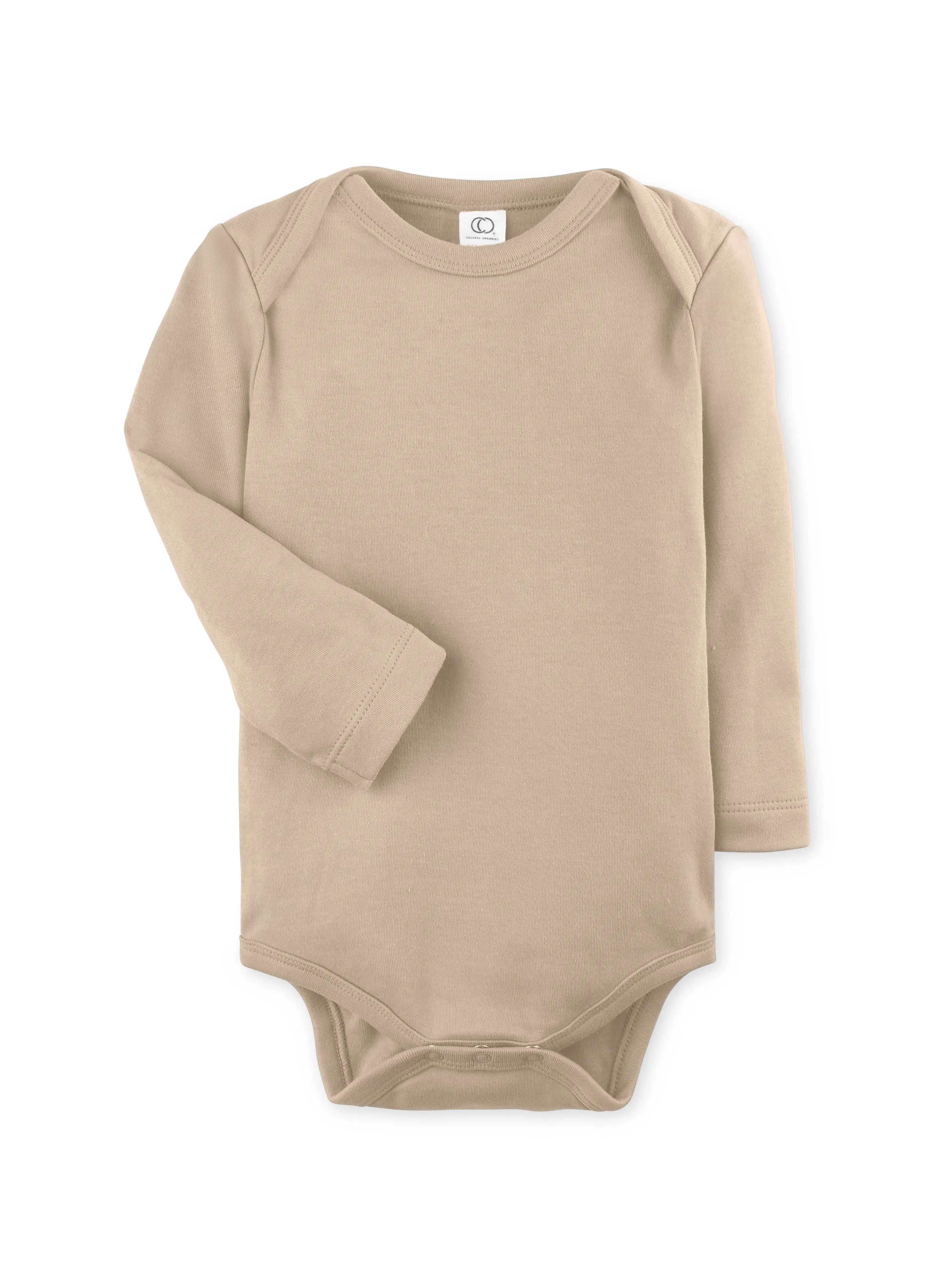 Organic Baby Long Sleeve Classic Bodysuit - Clay