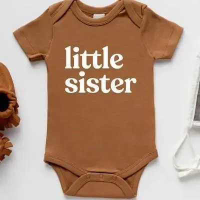 Organic Little Sister Short-Sleeved Baby Bodysuit