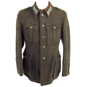 Original German WWII Gebirgsjäger Mountain Trooper Hauptmann Officer's Tunic - Pre-War Austrian Uniform Conversion