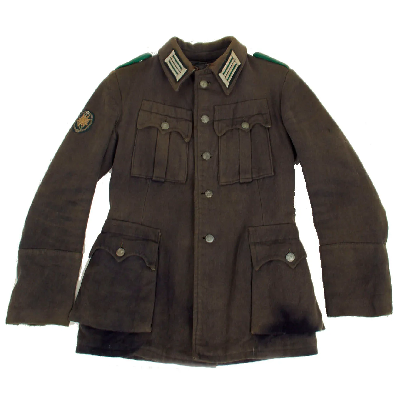 Original German WWII Gebirgsjäger Mountain Trooper Hauptmann Officer's Tunic - Pre-War Austrian Uniform Conversion