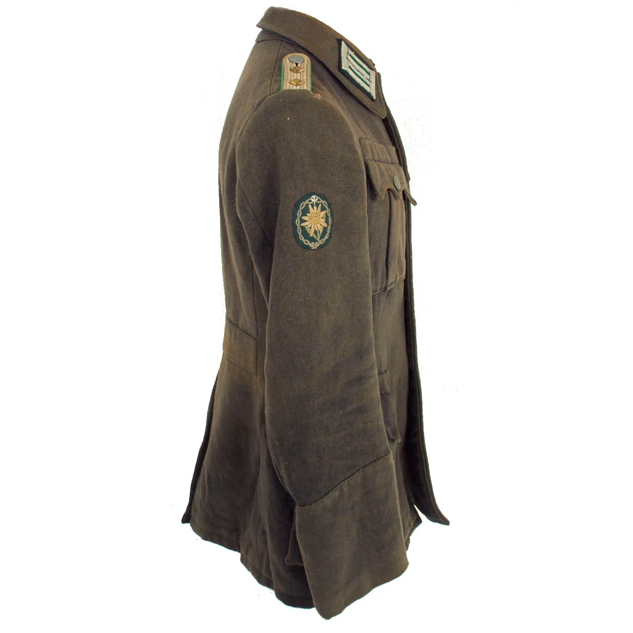 Original German WWII Gebirgsjäger Mountain Trooper Hauptmann Officer's Tunic - Pre-War Austrian Uniform Conversion