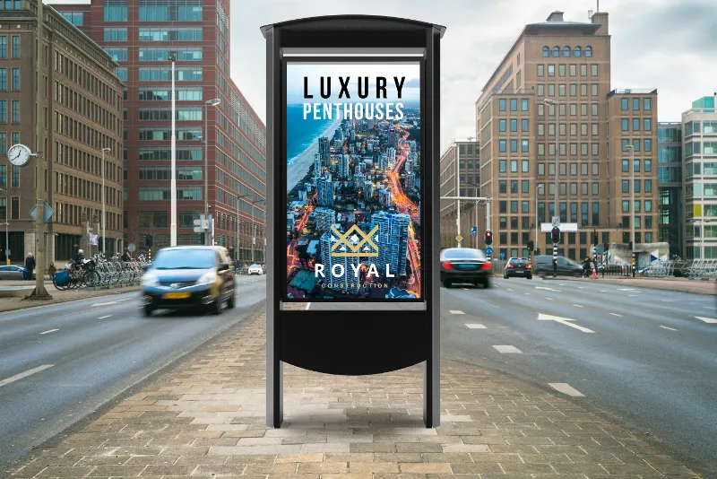 Outdoor Smart City Kiosk für 55” Samsung OHF Displays