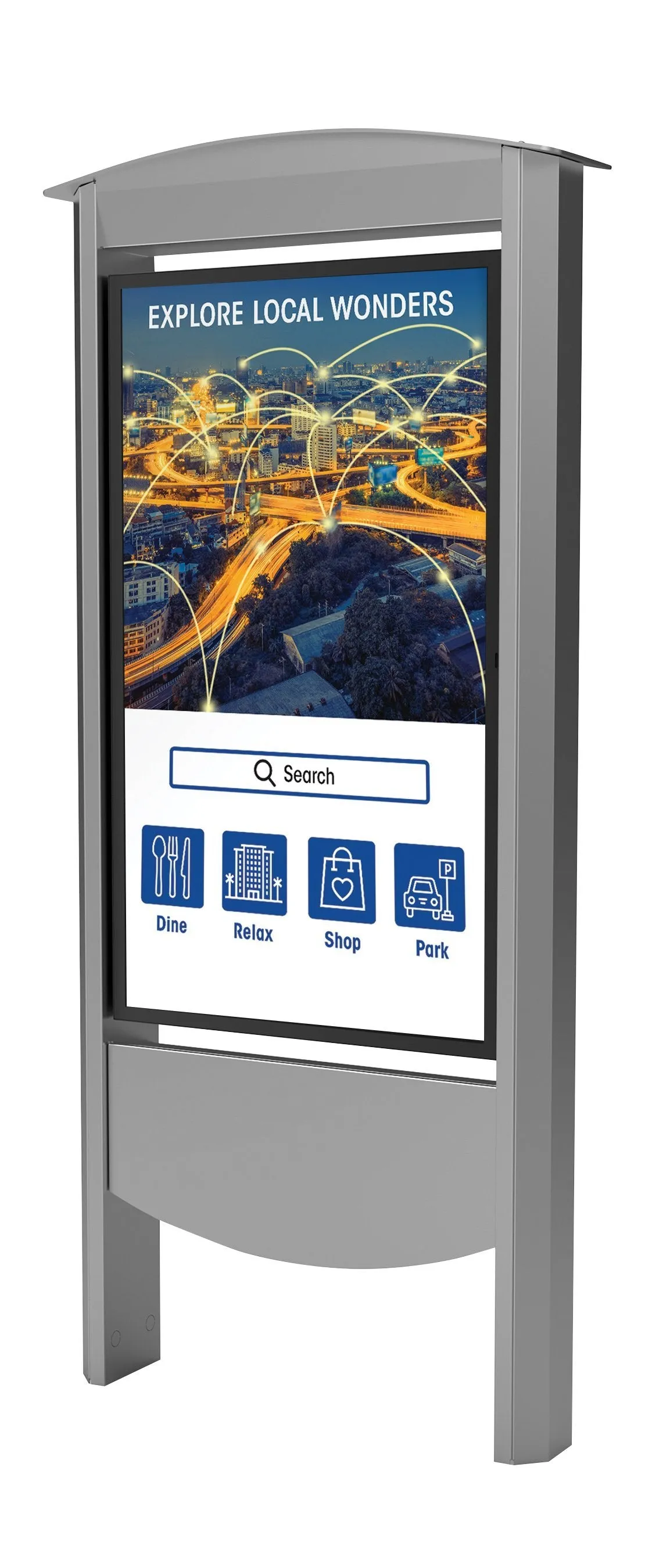 Outdoor Smart City Kiosk für 55” Samsung OHF Displays