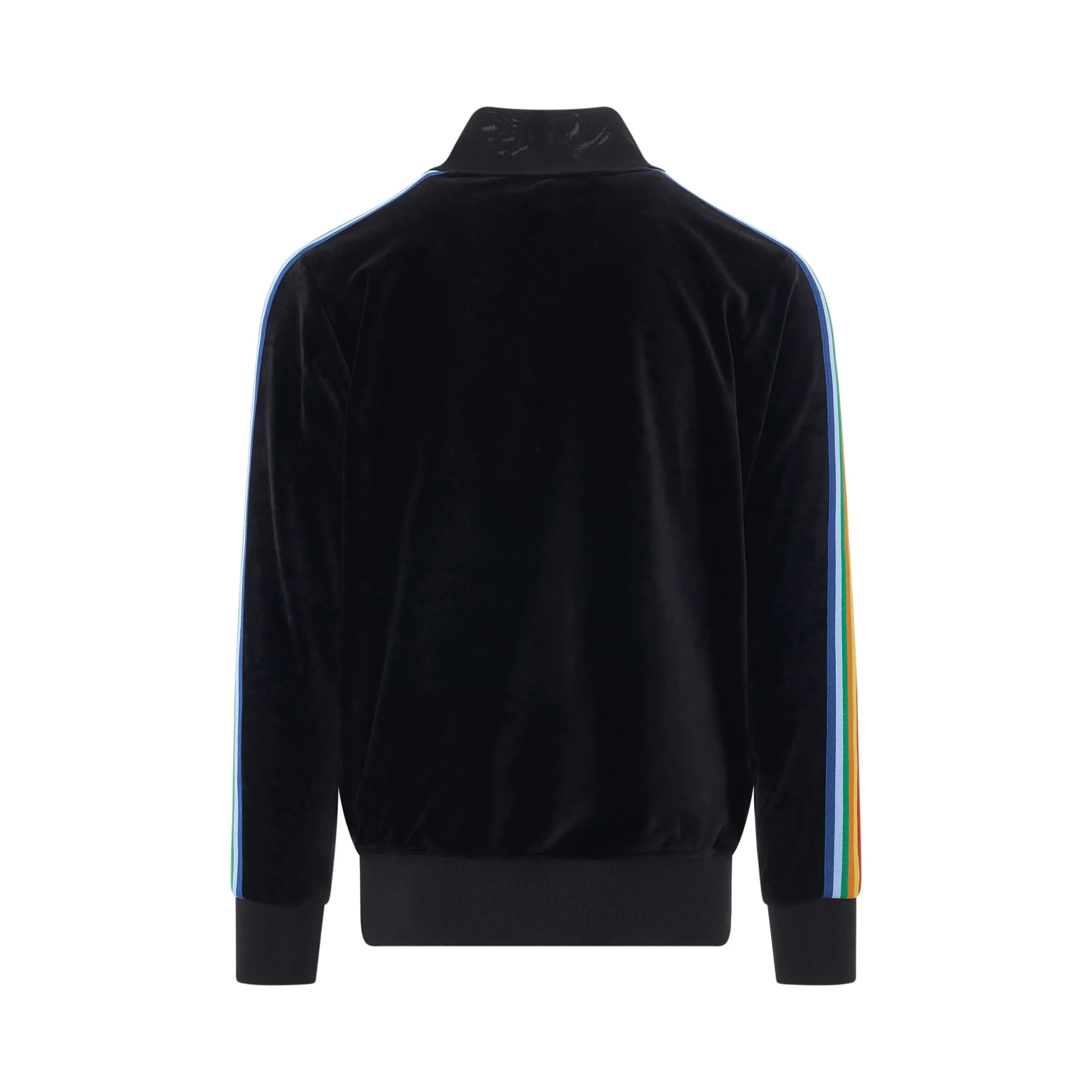 PA Rainbow Chenille Track Jacket in Black/White