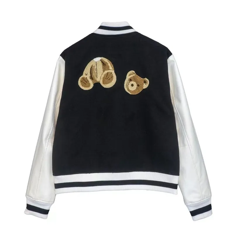 Palm Angels Jacket Embroidered Quilted Baseball Uniform Loose Jacket Coat