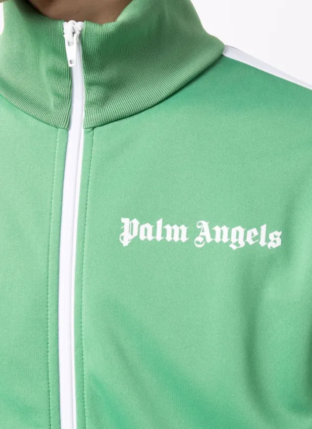 PALM ANGELS - logo-print zip-front track jacket