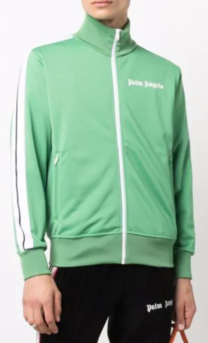 PALM ANGELS - logo-print zip-front track jacket