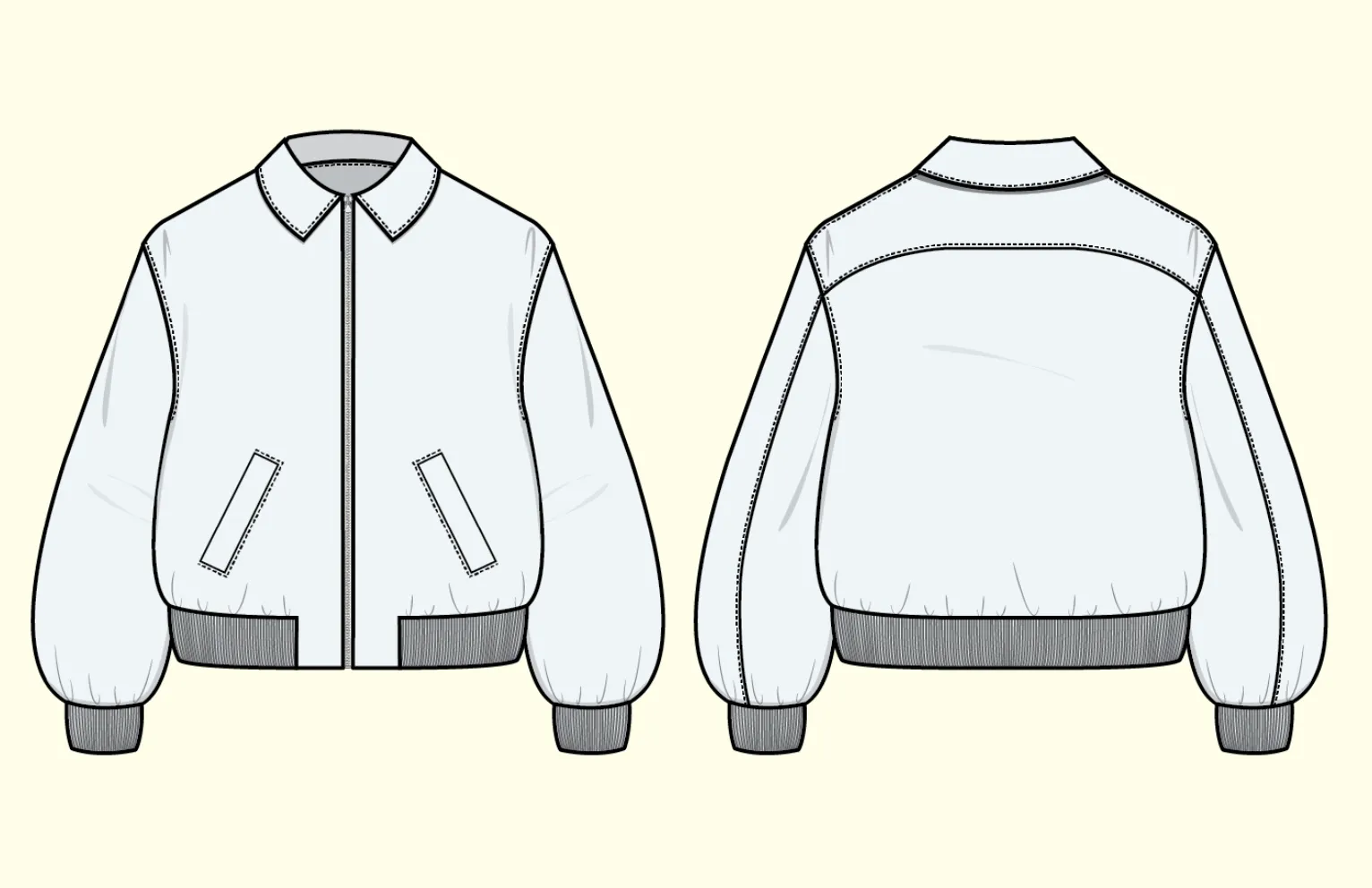 PDF Pattern - Bomber Jacket | Puff and Pencil