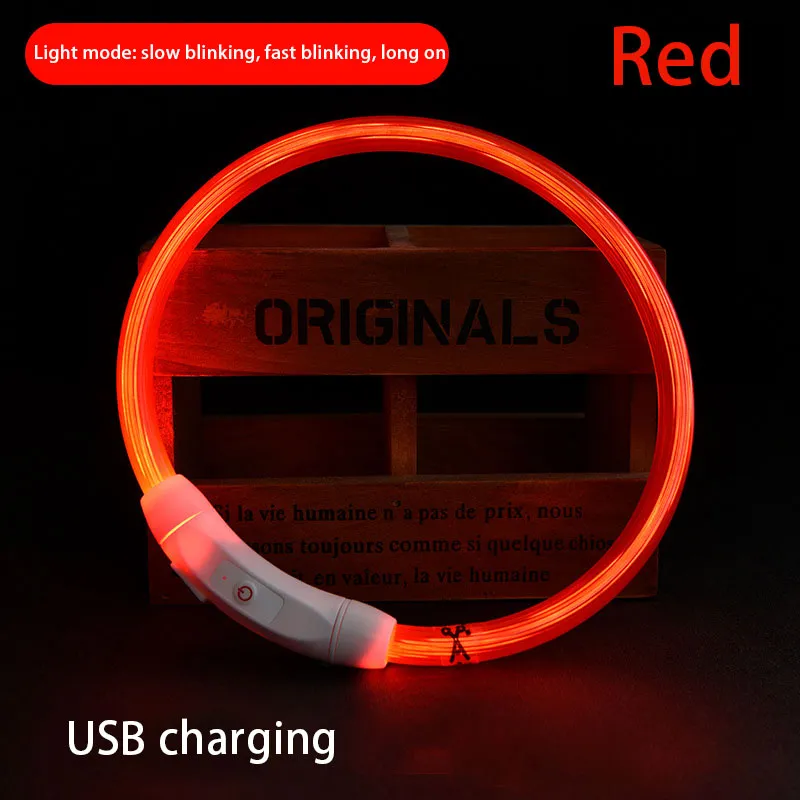 Pet Luminous Collar Pet Collar Usb Charging Diy Dog Luminous Collar Led Neck Collar Safe Dog Walking