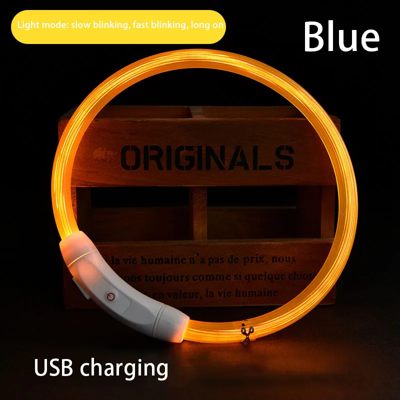 Pet Luminous Collar Pet Collar Usb Charging Diy Dog Luminous Collar Led Neck Collar Safe Dog Walking