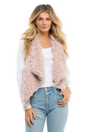 Pink Faux Fur Vest