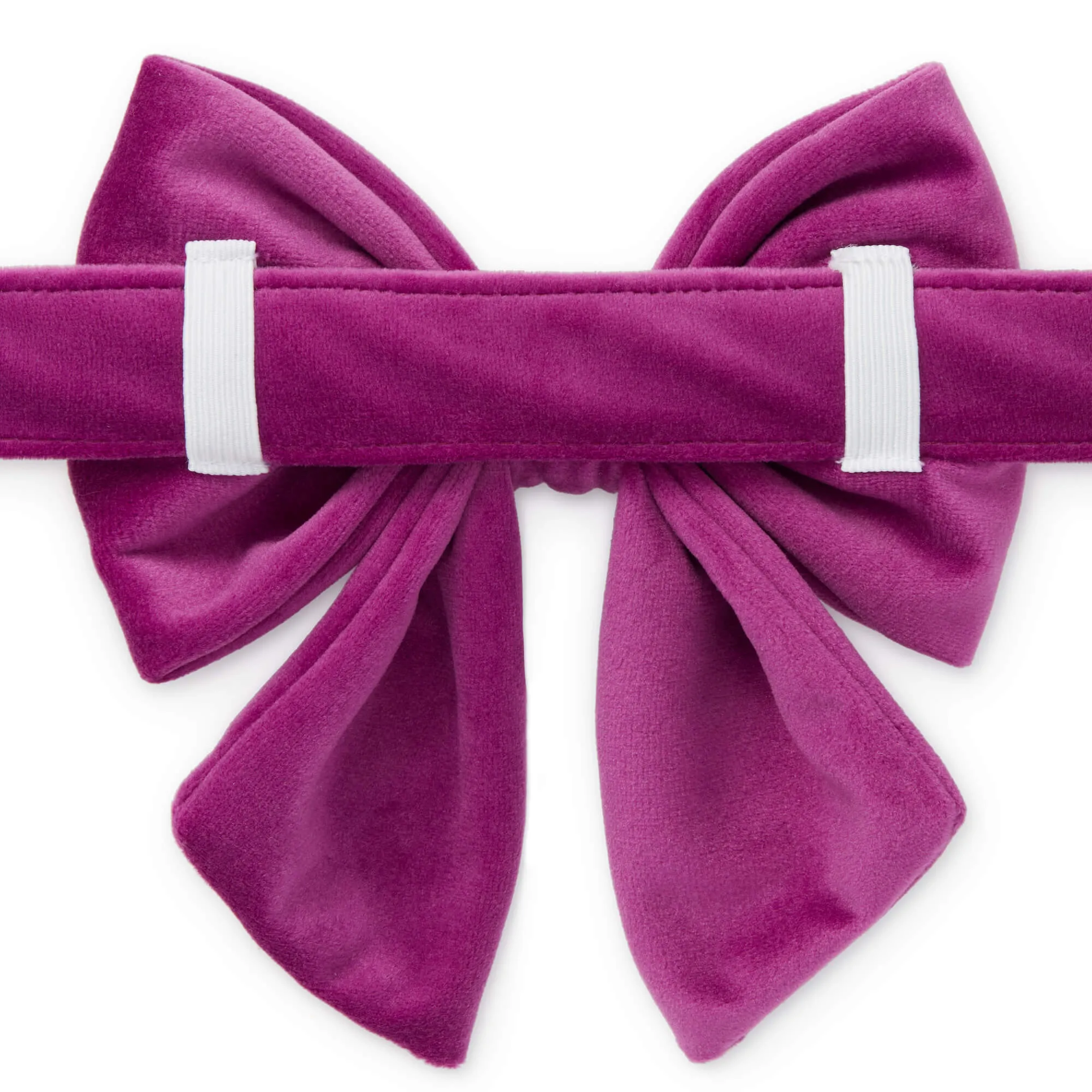 Plum Velvet Lady Bow Collar