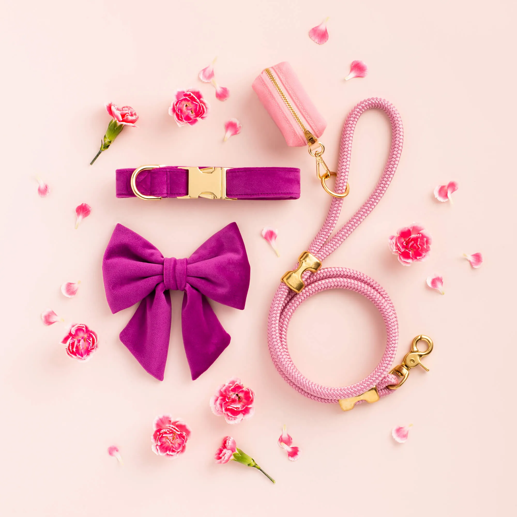 Plum Velvet Lady Bow Collar