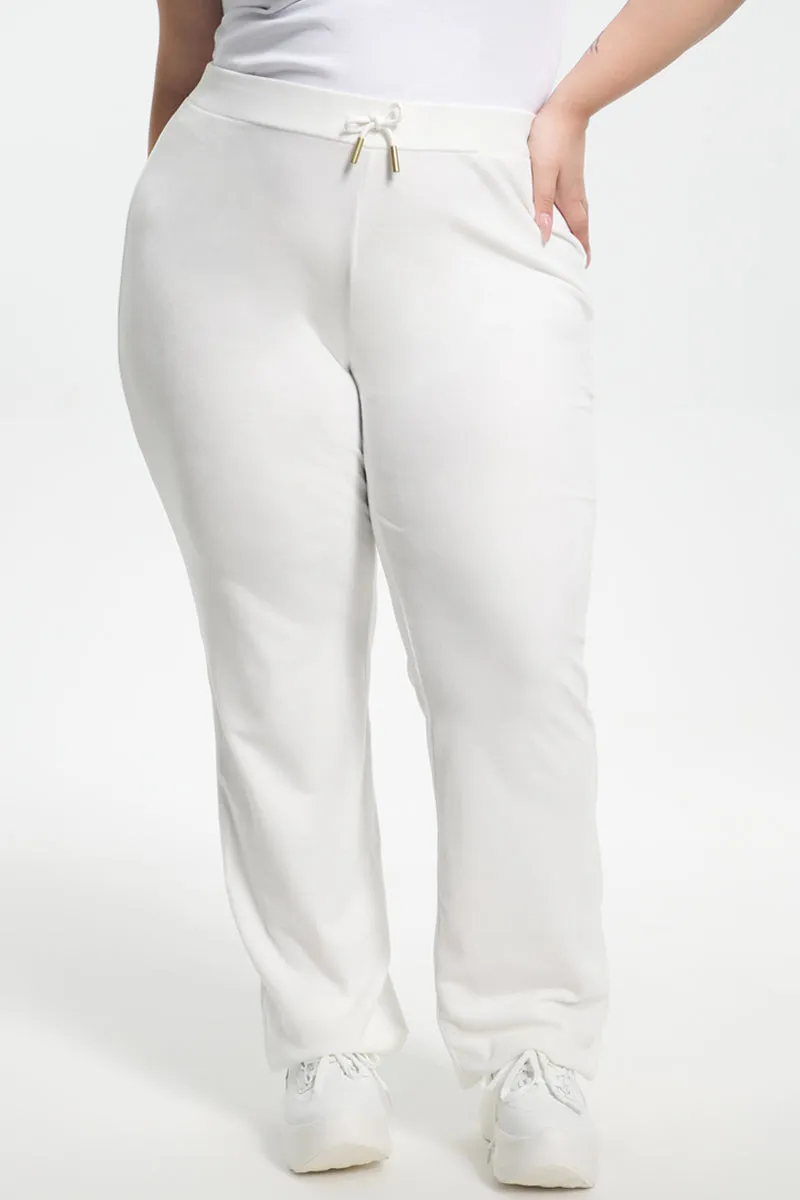 Plus-Size Ombre Big Bling Velour Track Pants