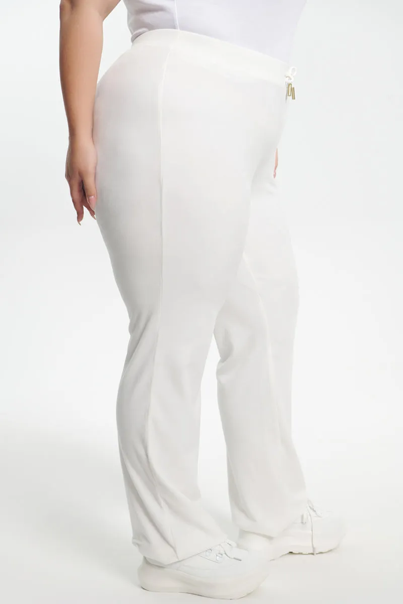 Plus-Size Ombre Big Bling Velour Track Pants