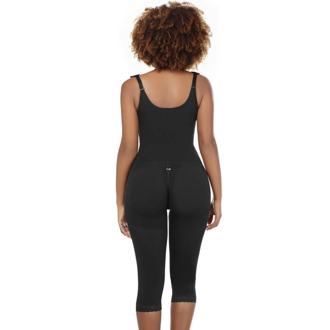 Post Surgery Knee Length Tummy Control Bodysuit Fajas MaríaE 9152