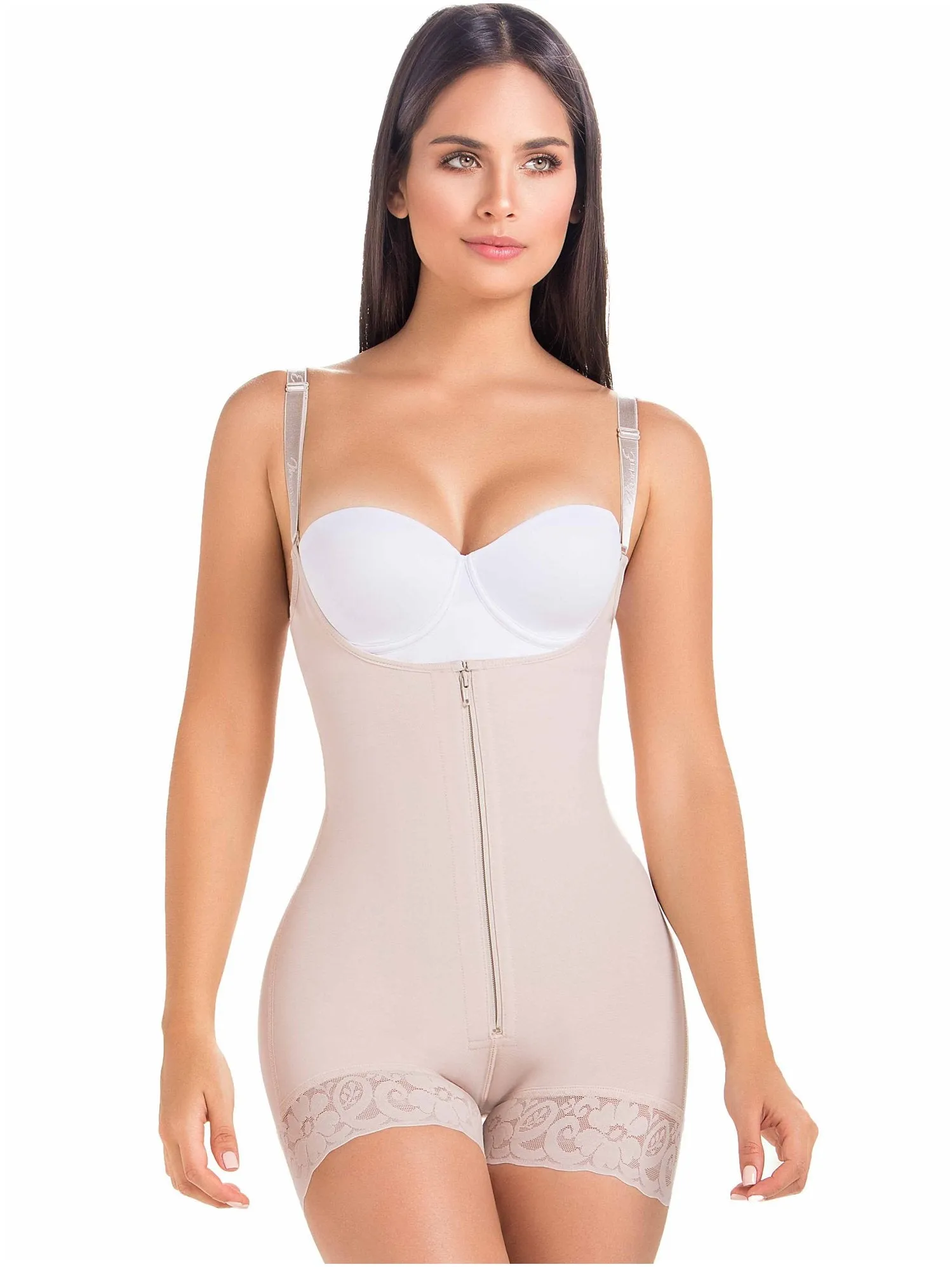 Postpartum Butt Lifter Mid-Thigh Bodysuit Shaper Fajas MaríaE 9235