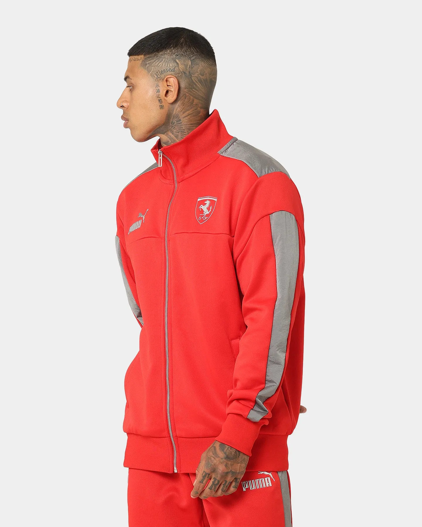 Puma X Ferrari Motorsports MT7 Monochrome Track Jacket Rosso Corsa