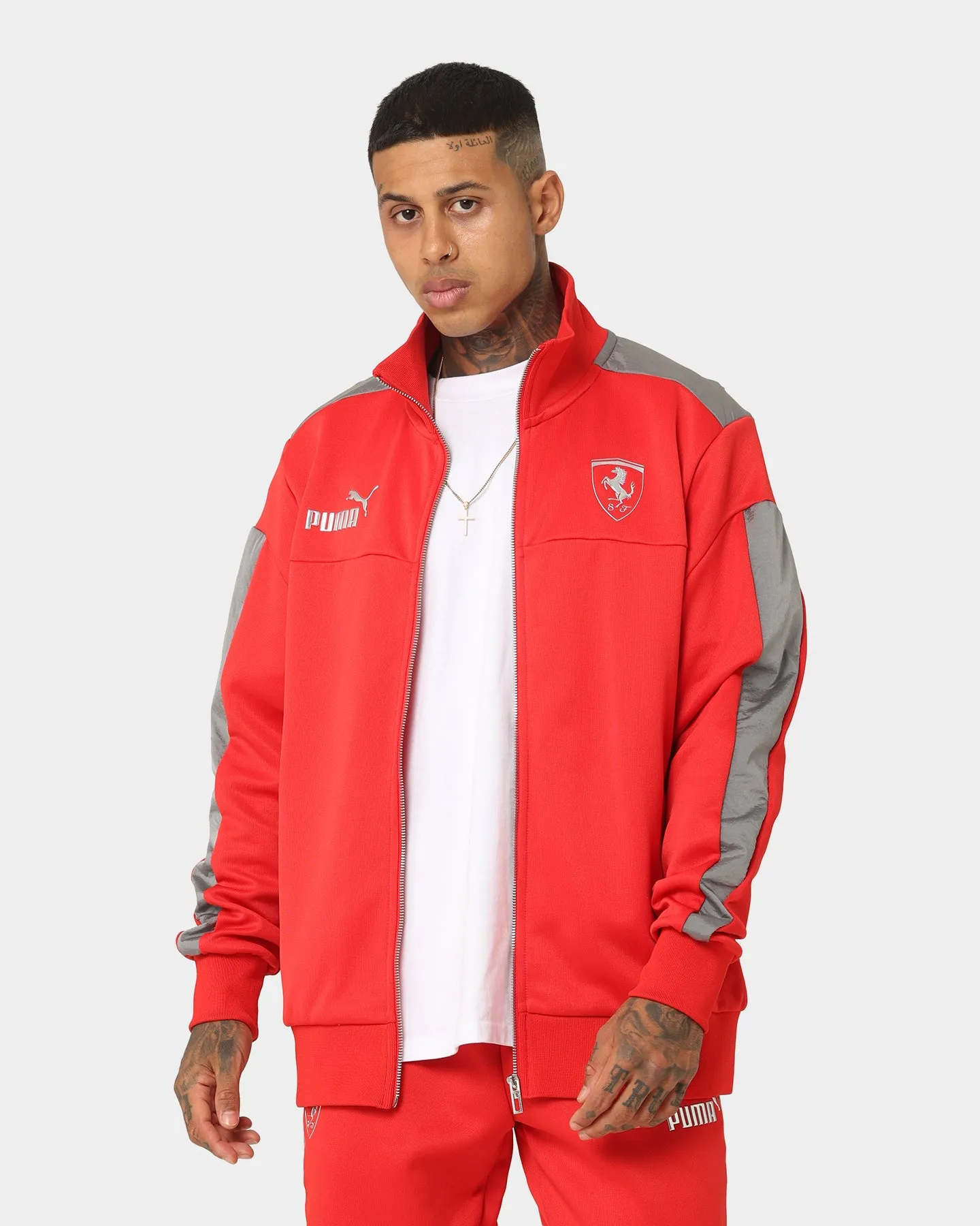 Puma X Ferrari Motorsports MT7 Monochrome Track Jacket Rosso Corsa