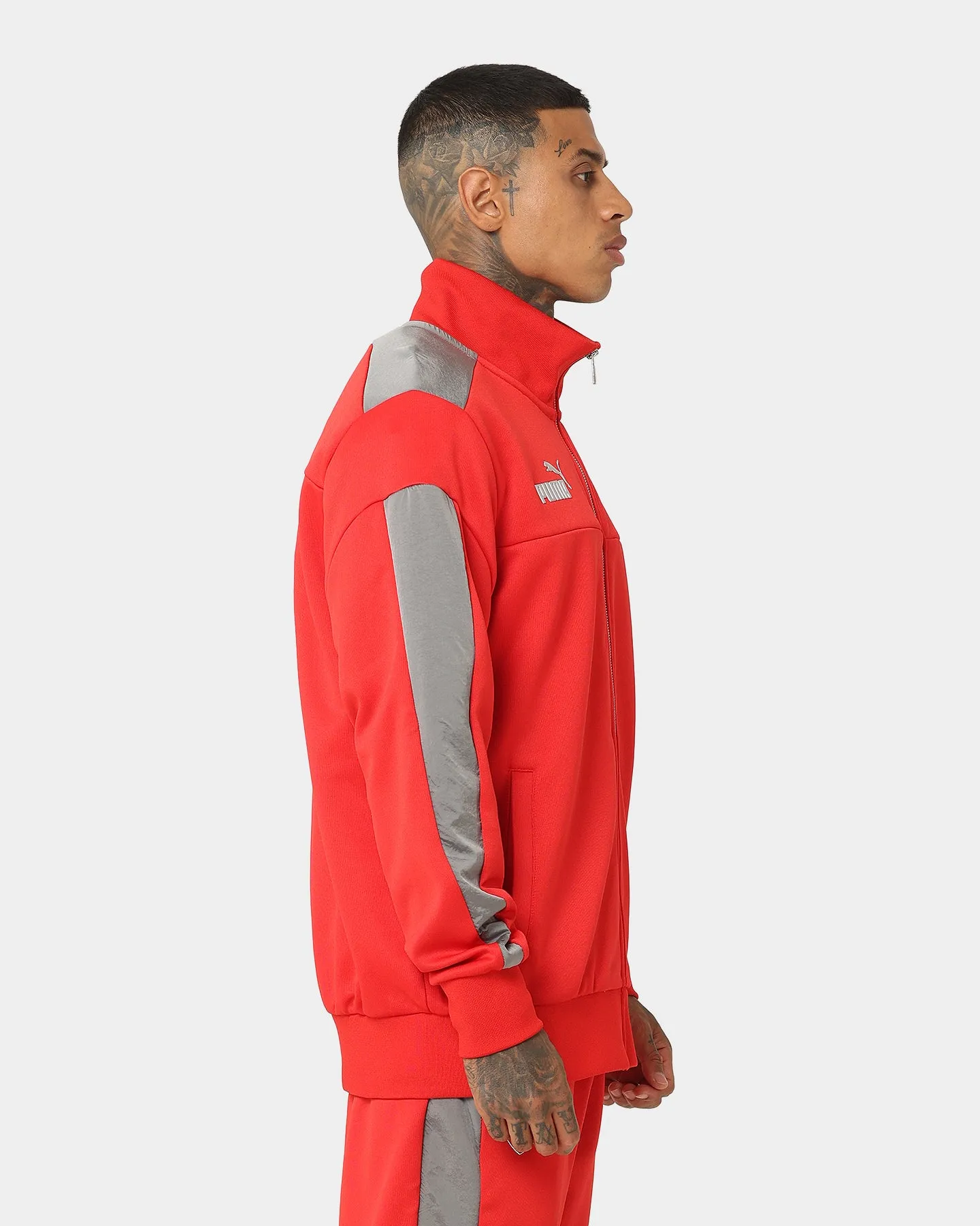 Puma X Ferrari Motorsports MT7 Monochrome Track Jacket Rosso Corsa