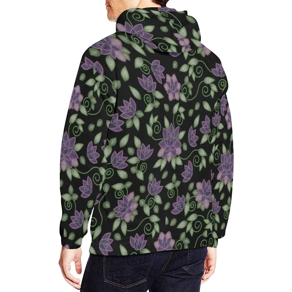 Purple Beaded Rose Hoodie for Men (USA Size)