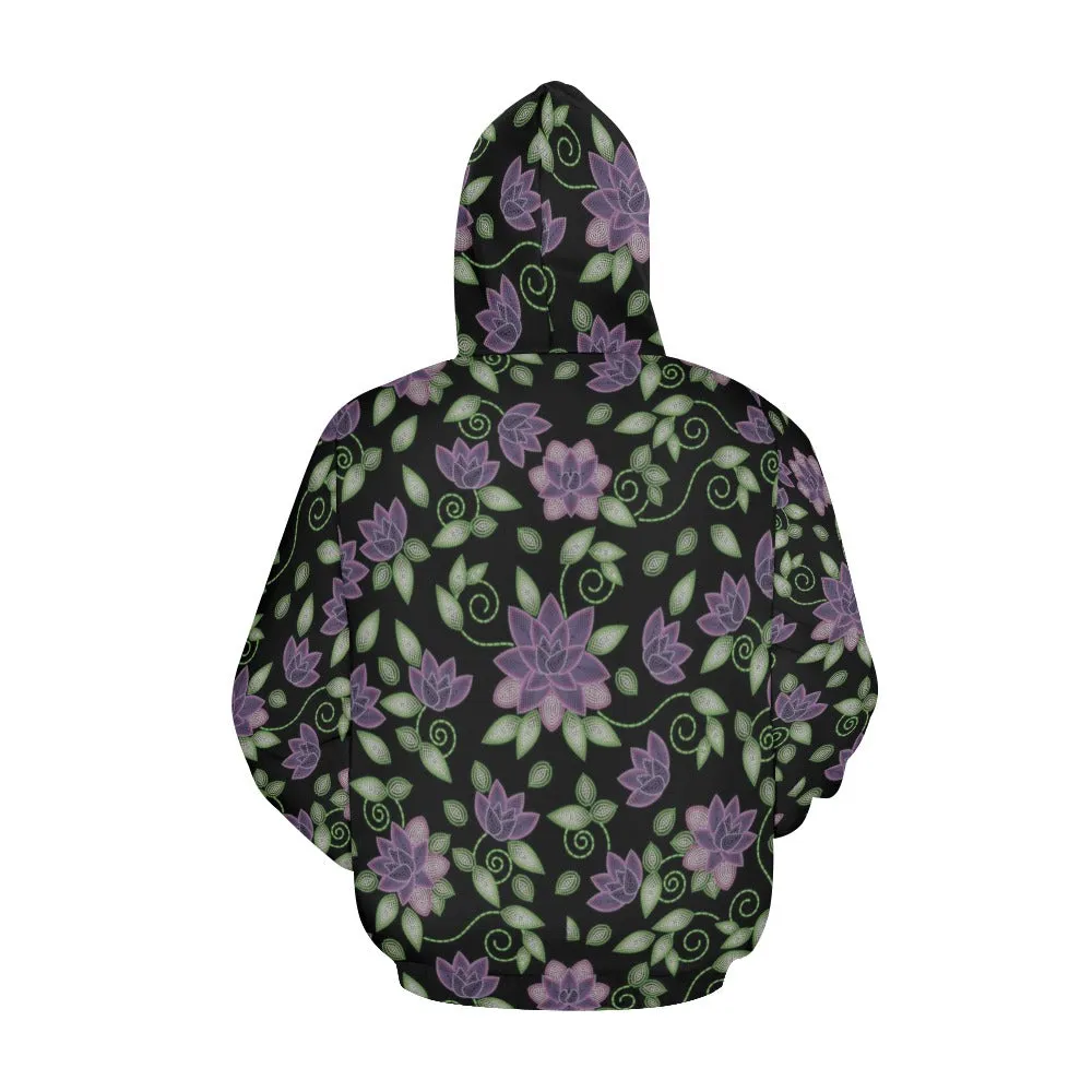 Purple Beaded Rose Hoodie for Men (USA Size)