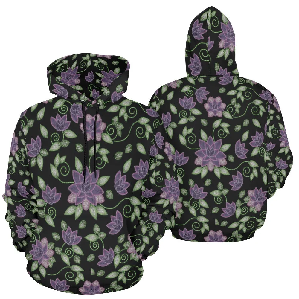 Purple Beaded Rose Hoodie for Men (USA Size)