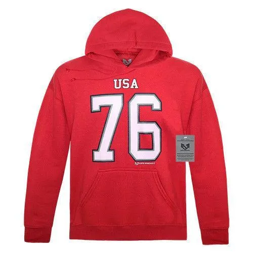 Rapid Dominance Patriotic Athletic USA 76 Printed Graphic Pullover Hoodies Sweatshirt Unisex